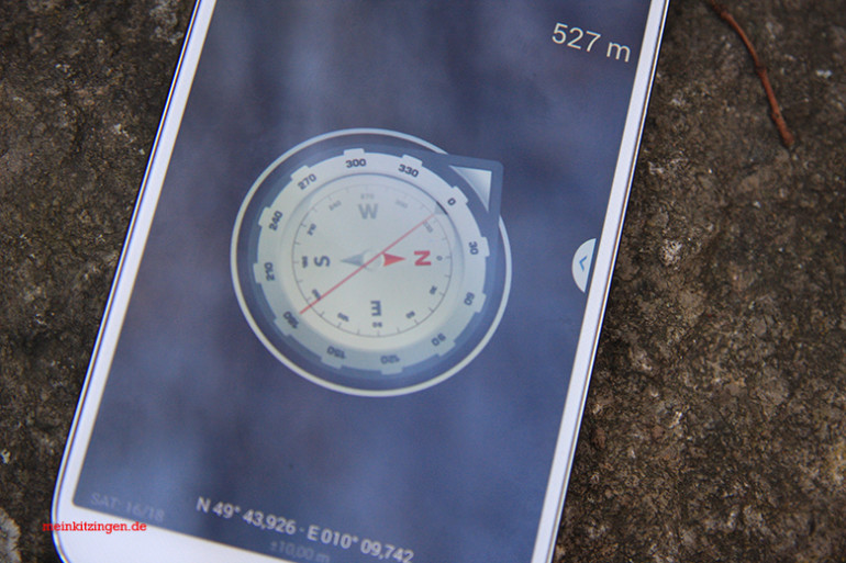 Kompass auf Smartphone