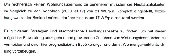 In Variante 3.1 wird eine Einstellung aller Neubautätigkeiten in Kitzingen gefordert. Alternativ muss man sich eben um die Stadtentwicklung bemühen.