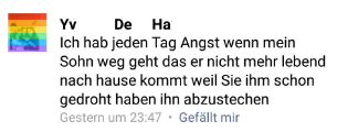 Sagen Sie Ihrem Sohn, er soll sich nicht mit den Asylbewerbern prügeln gehen. Die wissens nicht besser wie zurückzuschlagen.