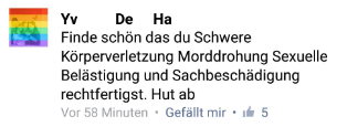 Wir finden es nicht schön, wenn eine Vorverurteilung stattfindet; Bis zum Urteil gilt jeder als unschuldig.