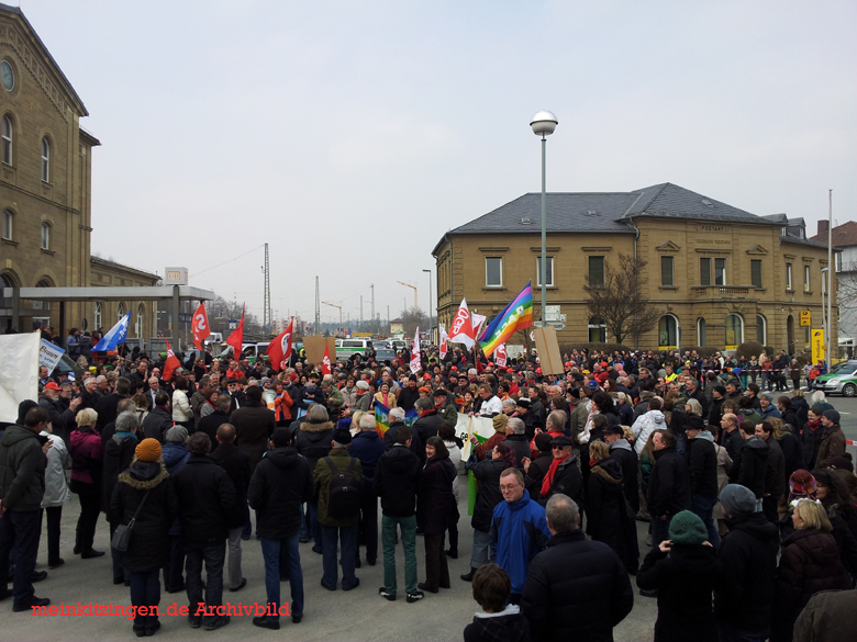 Kitzingendemo gegen Recht